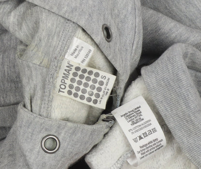 Topman Men’s Grey Full Zip Hoodie, Size S