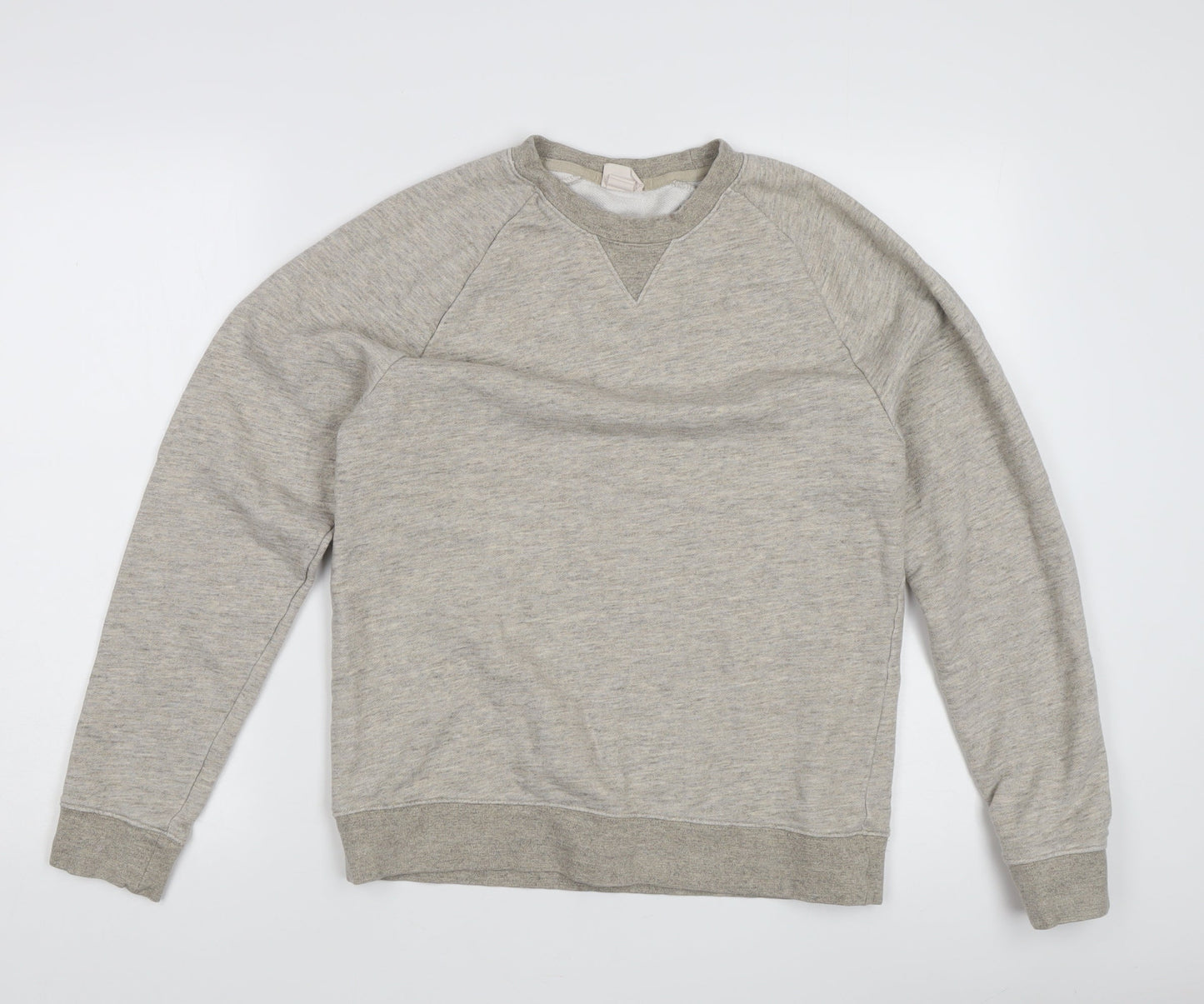 H&M Men's Grey Pullover Sweatshirt M