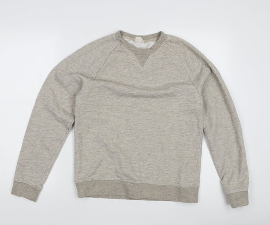 H&M Men's Grey Pullover Sweatshirt M