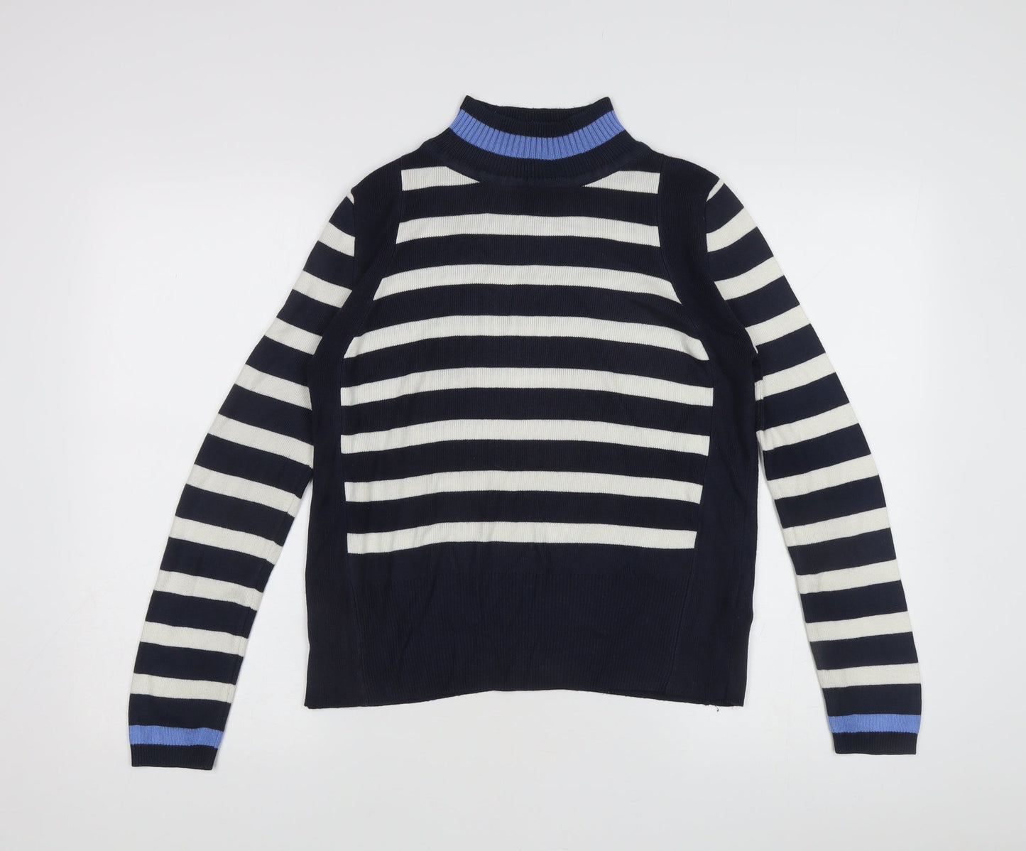Marks & Spencer Women's Blue Striped Pullover Jumper Size 10