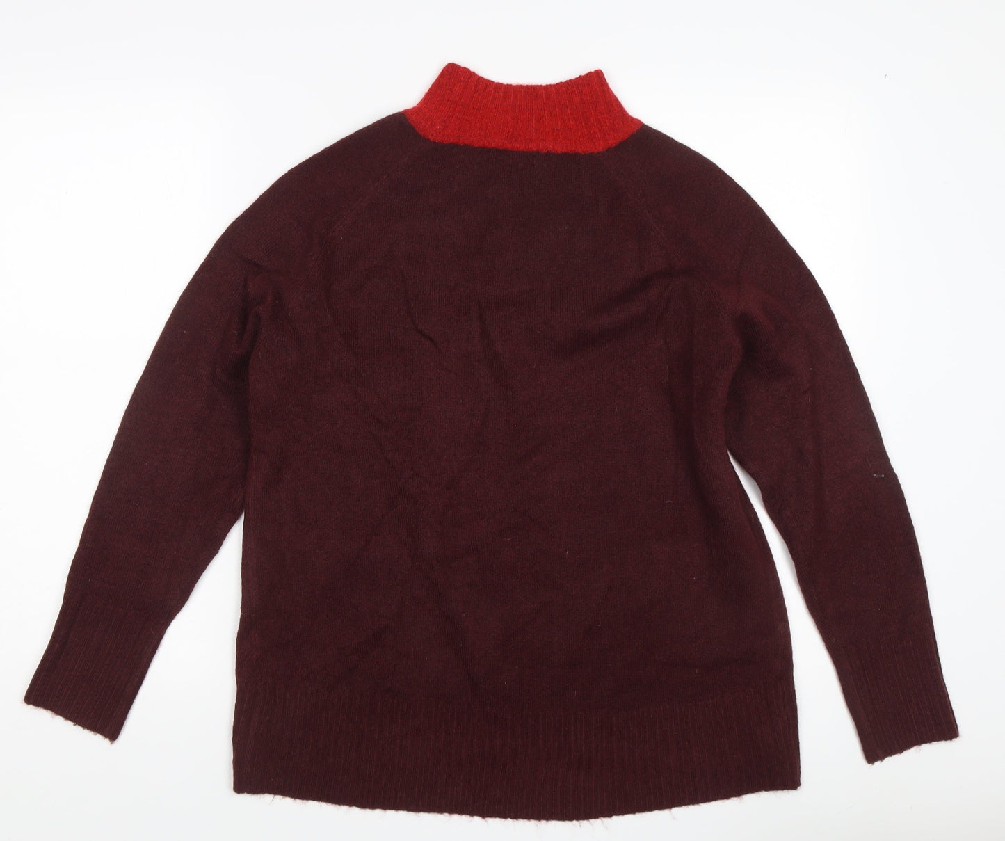 M&Co Women's Red Pullover Jumper, Size 22, Mock Neck