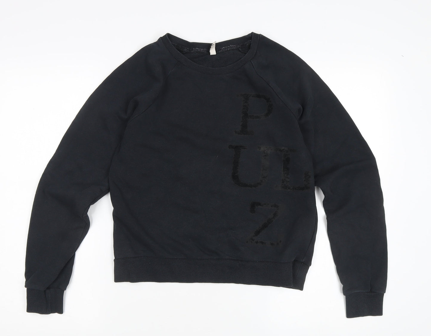 Pulz Jeans Women's Black XS Pullover Sweatshirt