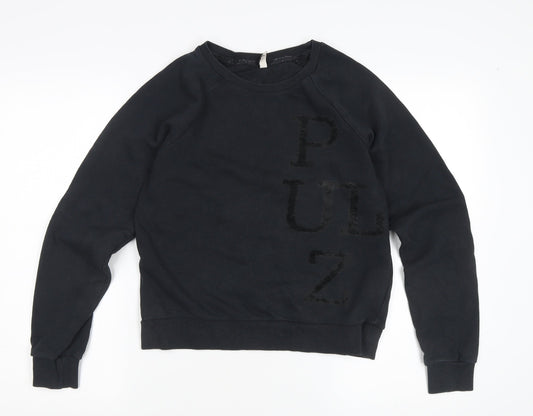 Pulz Jeans Women's Black XS Pullover Sweatshirt