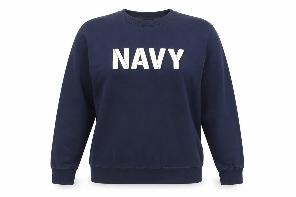 H&M Blue Pullover Logo Sweatshirt, Unisex Adult L