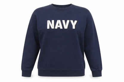 H&M Womens Blue Pullover Logo Sweatshirt, L
