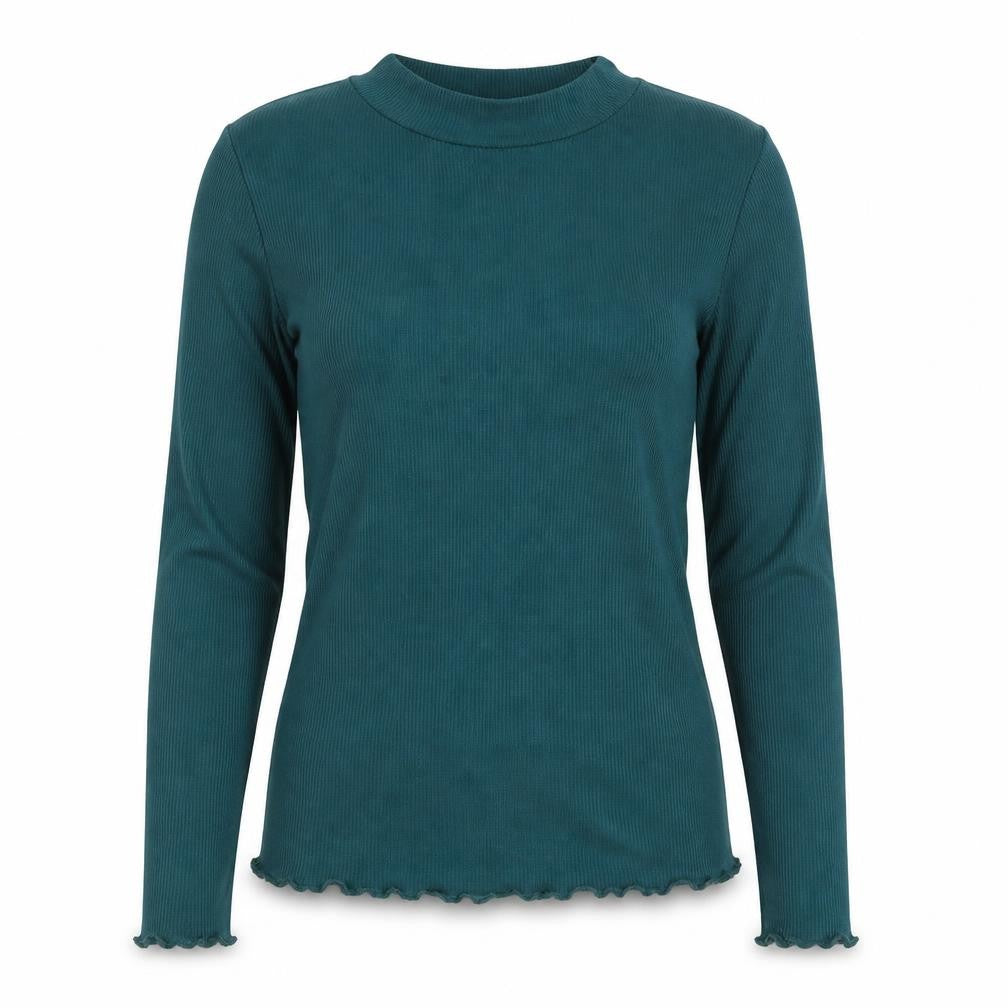 New Look Women's Green High Neck Long Sleeve Top