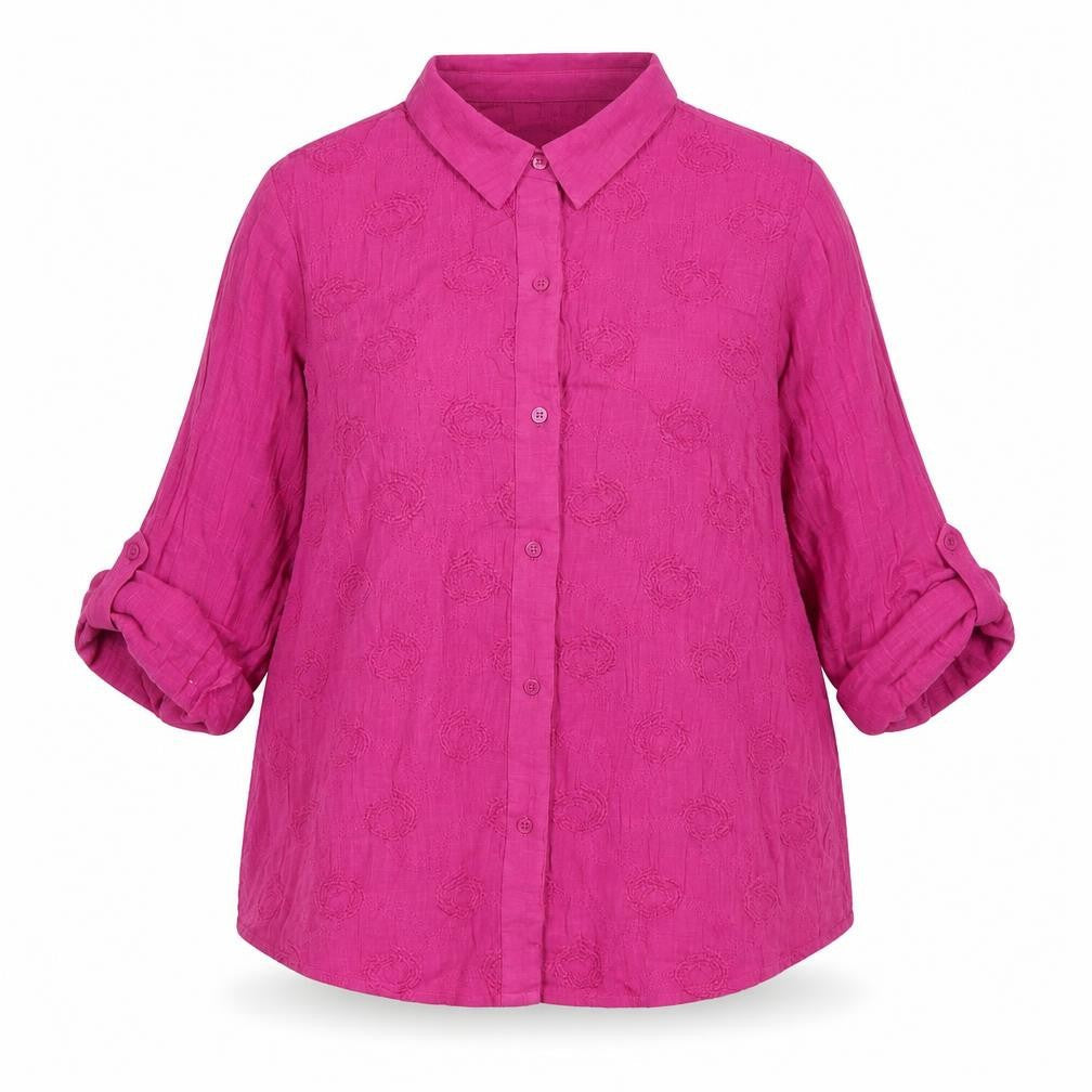 Mitzy Women's Pink Button-Up Shirt L
