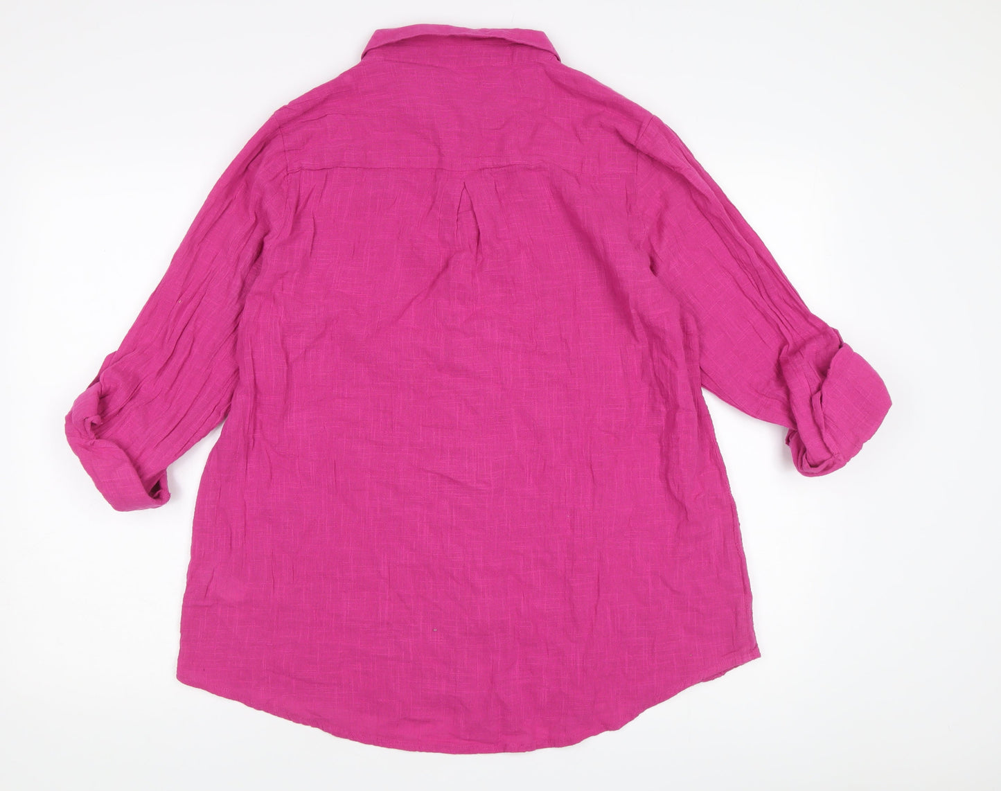 Mitzy Women's Pink Button-Up Shirt L