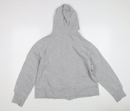Preloved Grey Women's Full Zip Hoodie - Size Regular, Casual Comfort - Back