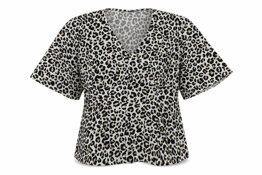 Peacocks Women’s Multicoloured Animal Print Blouse, Size 10