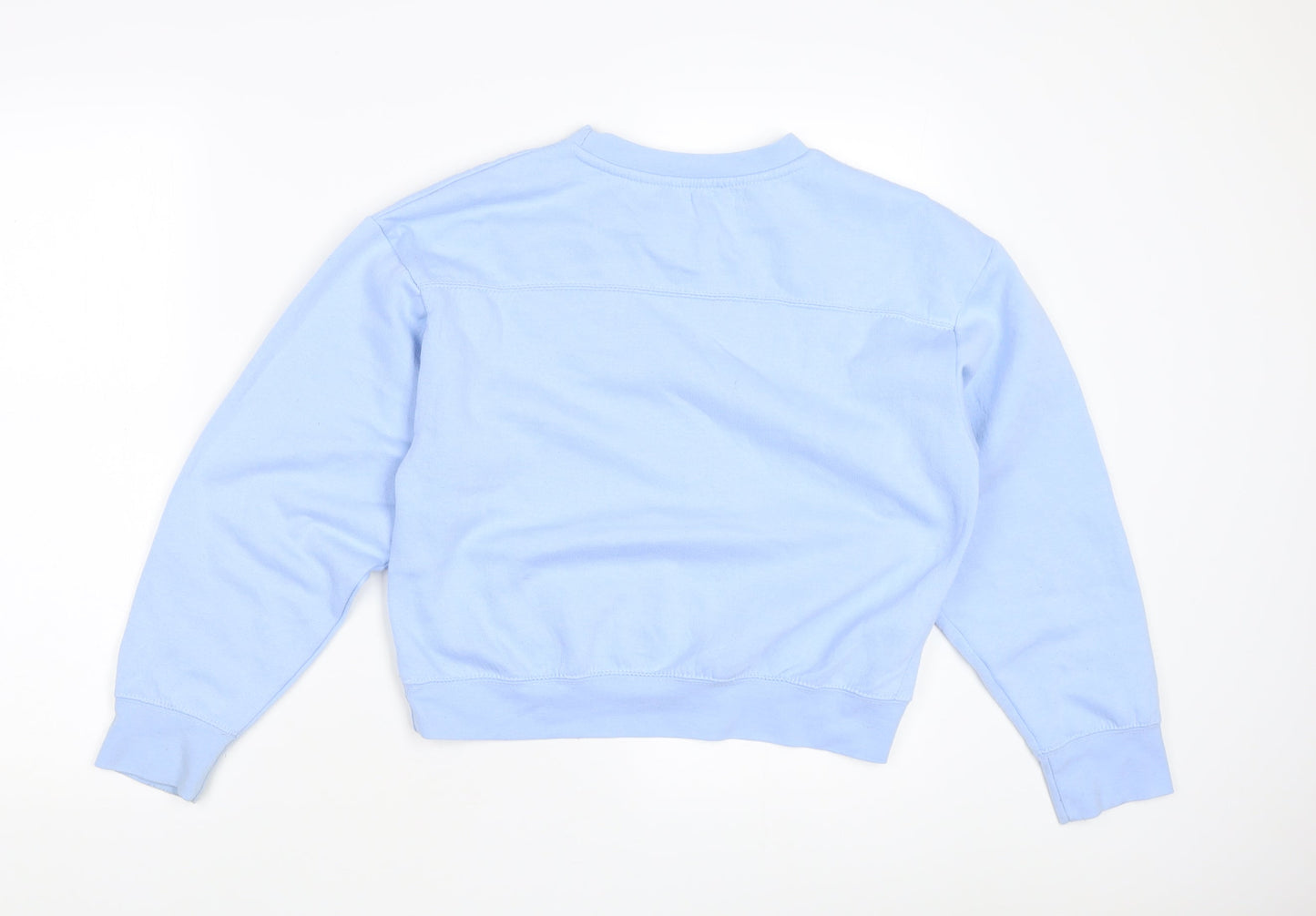 Zara Women's Blue Pullover Sweatshirt Size S