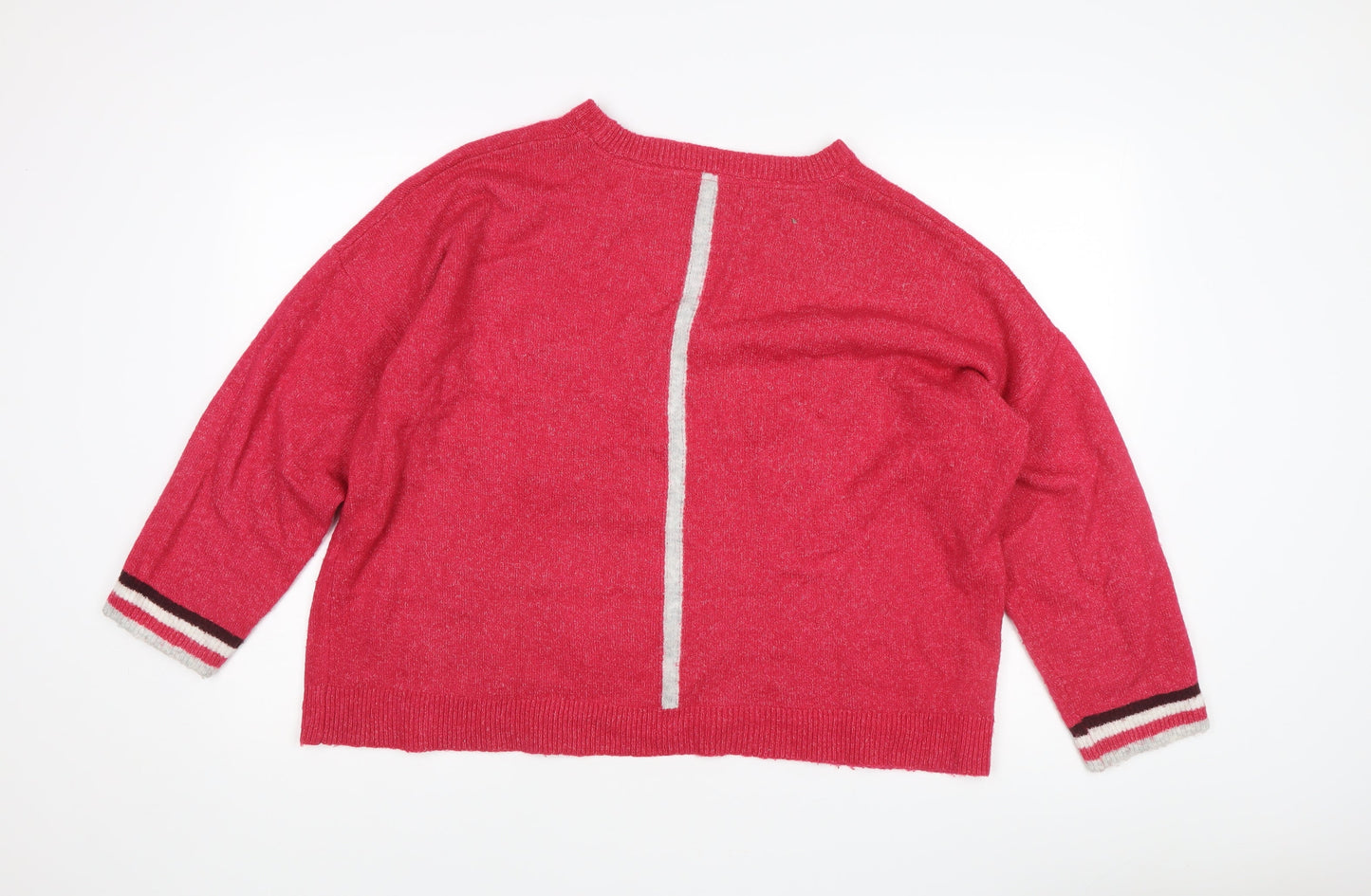 Next Women's Red Star Jumper - Size L - Wool Blend