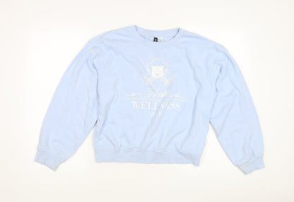 H&M Women's Blue Sweatshirt, 2XS, Casual Pullover