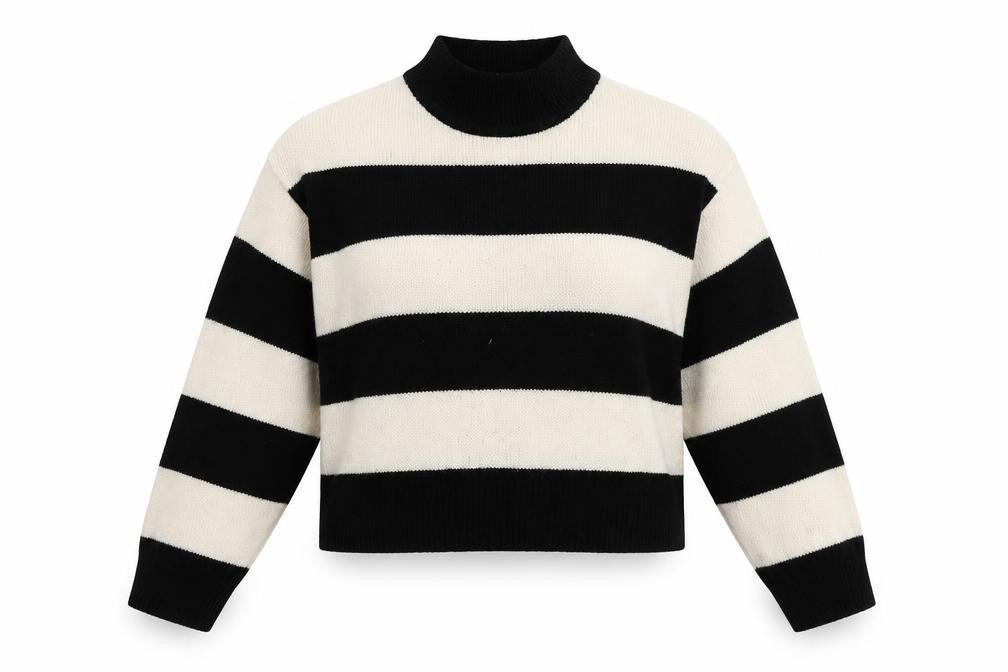 Divided Women's Black Striped Pullover Jumper Size 10