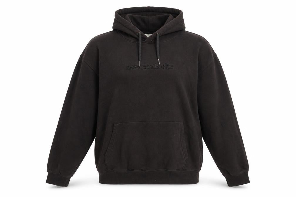H&M Black Unisex Pullover Hoodie, Size M, All Seasons