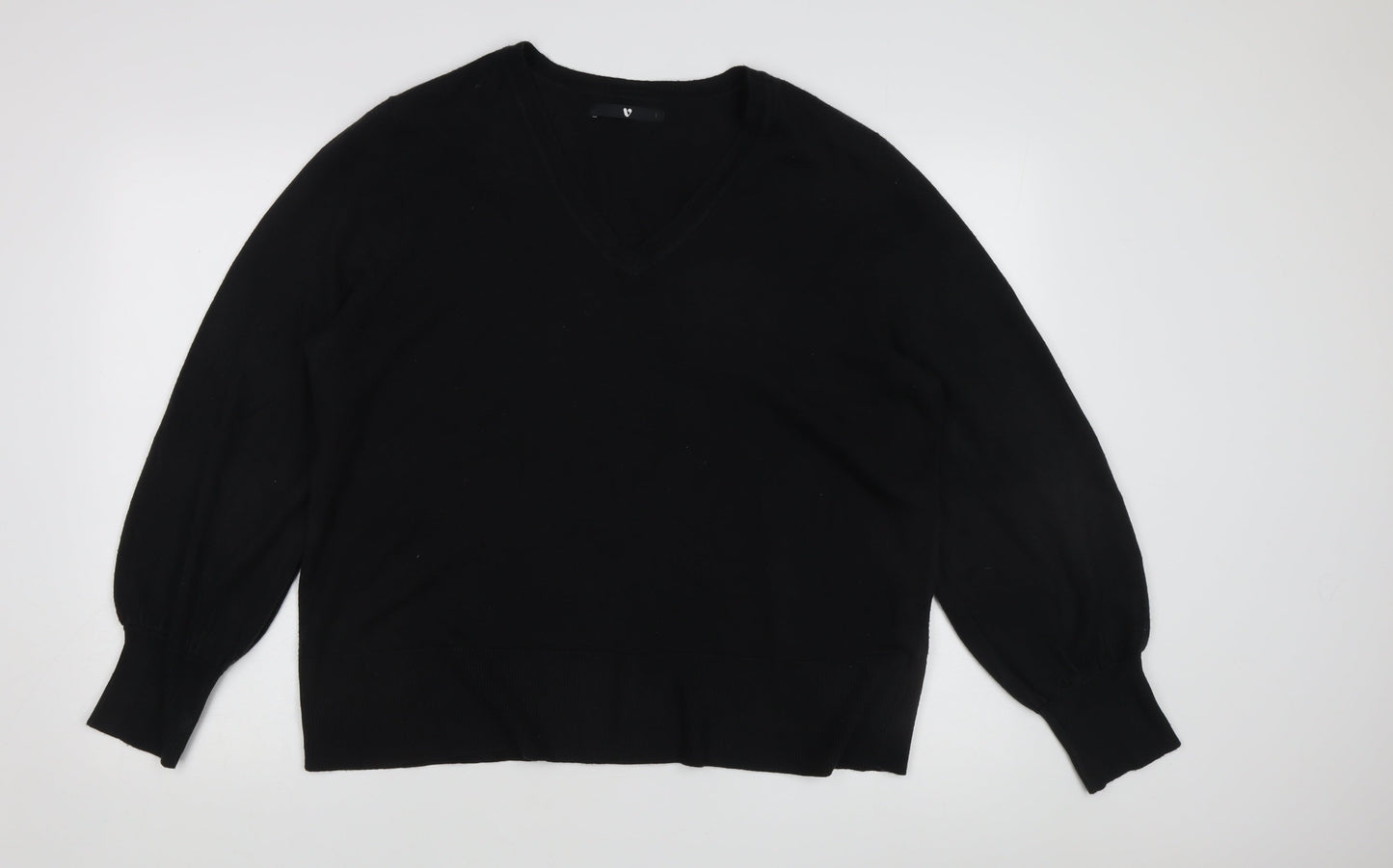 Very Women's Black V-Neck Pullover Jumper Size 20
