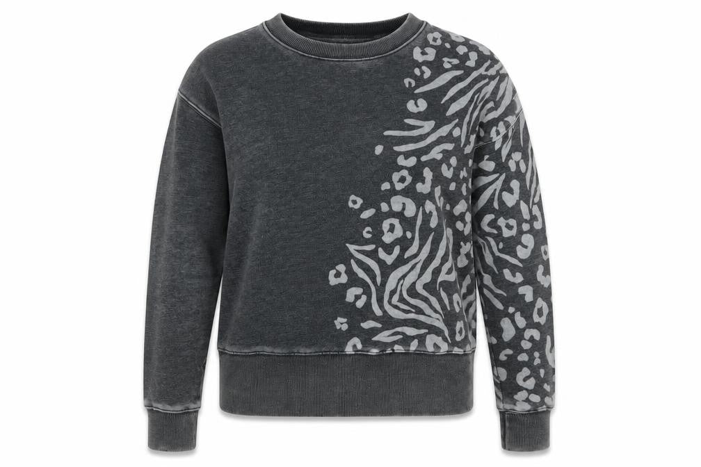 Next Women's Grey Animal Print Pullover Sweatshirt S