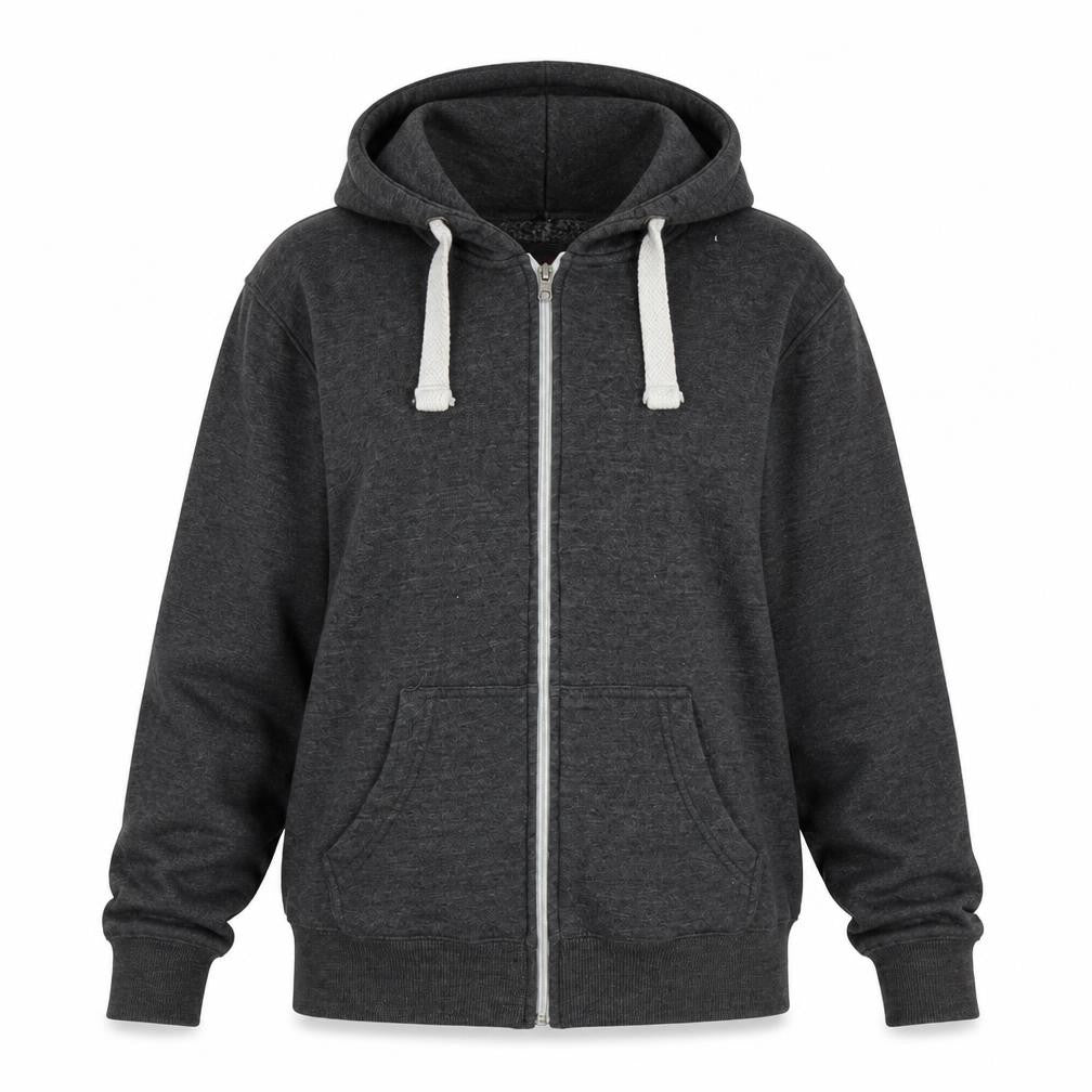 Malibu Women's Grey Full Zip Hoodie Size L
