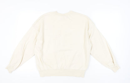 H&M Women's Beige NY Jets Pullover Sweatshirt Size 6