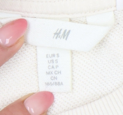 H&M Women's Beige NY Jets Pullover Sweatshirt Size 6