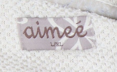 Aimee Women's Beige Full Zip Hoodie L