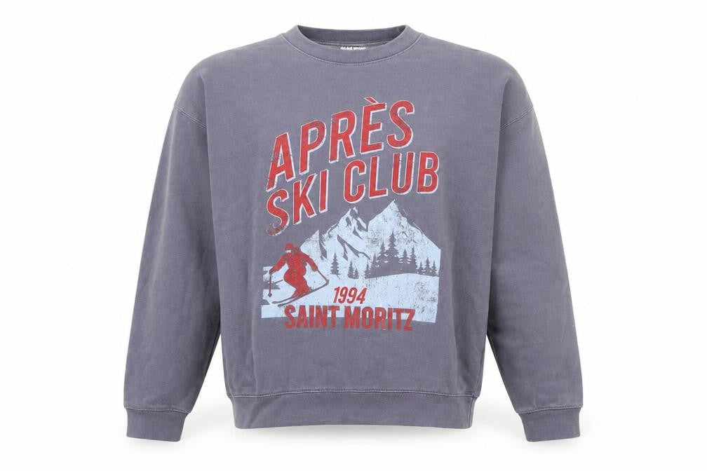 Hoxton Chic Men's Blue Ski Sweatshirt, Size S, Pullover