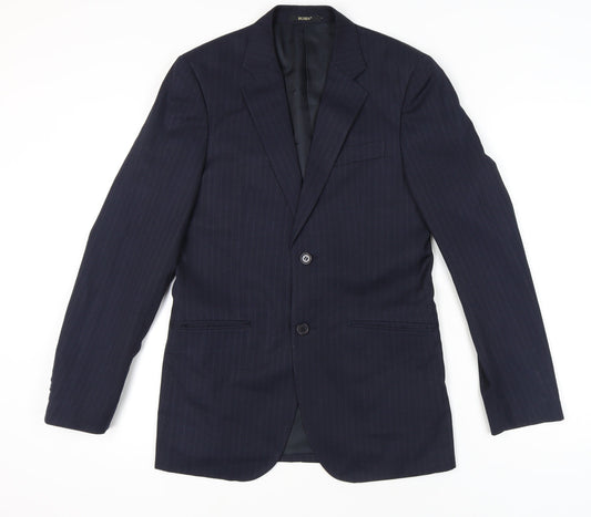 Busen Men's Blue Striped Suit Jacket 44/32