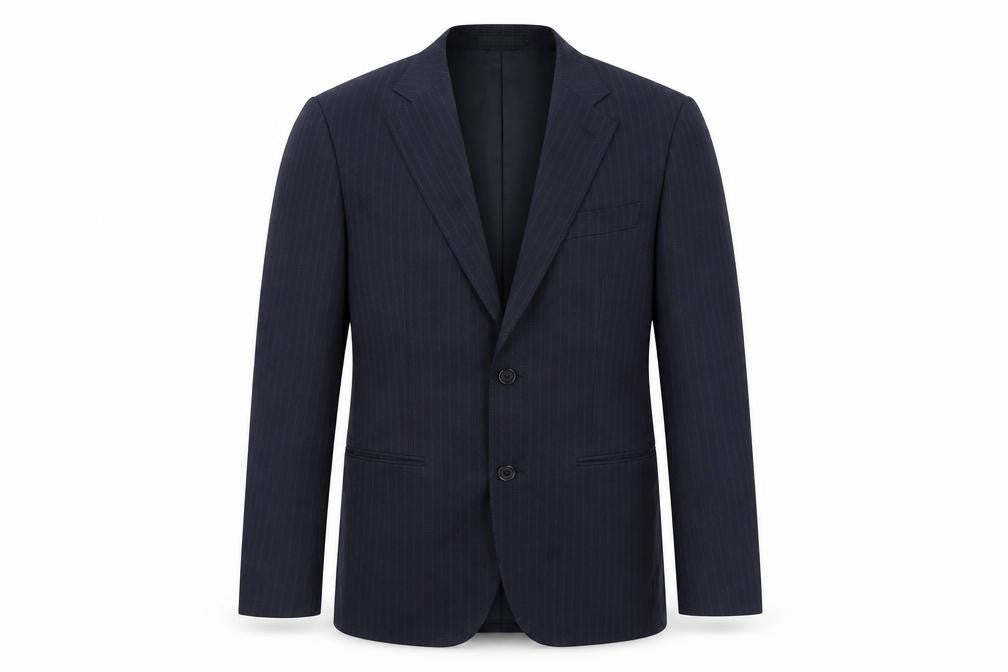 Busen Men's Blue Striped Suit Jacket 44/32