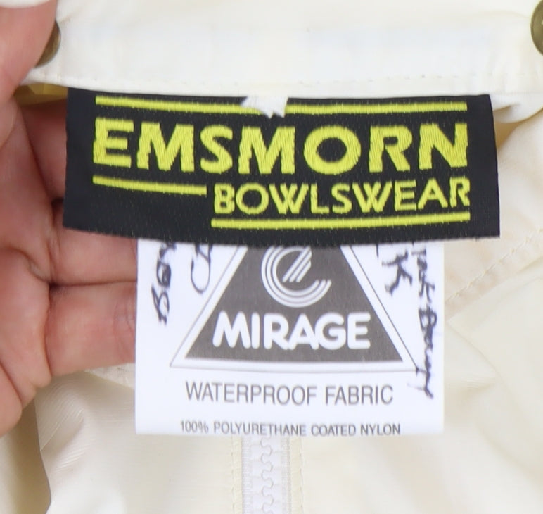 Emsmorn Men's Beige Waterproof Hooded Jacket M