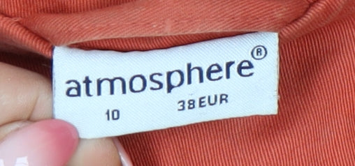 Atmosphere Women's Orange Button Coat Size 10