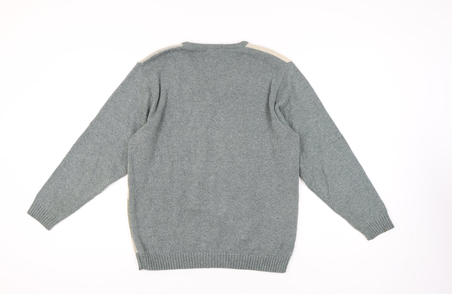 Essentials Men's Multicoloured V-Neck Pullover, Small