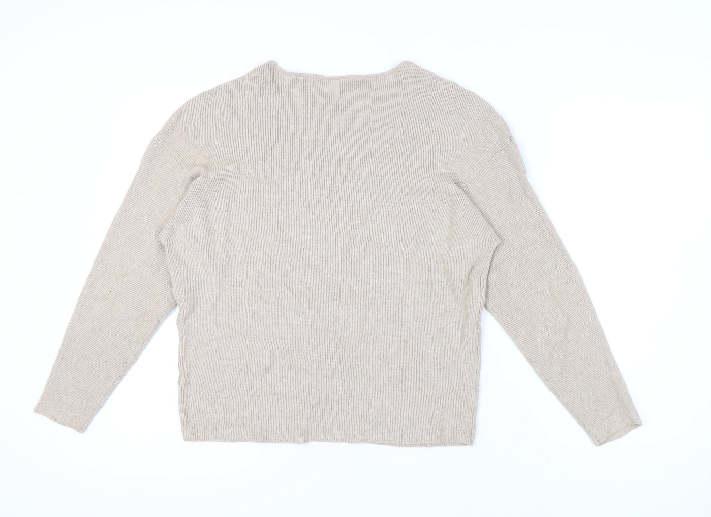 Next Beige Women's Size 14 Cotton Blend Pullover