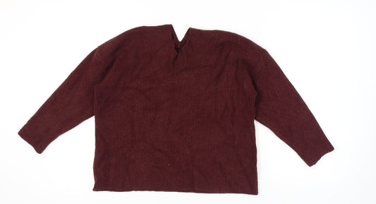 Next Women's Red Pullover Jumper, Size 16, Long Sleeve