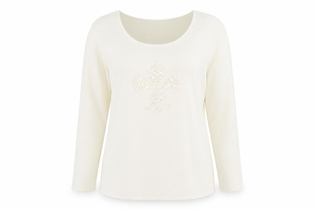 Quacker Factory Women’s Ivory Pullover Jumper L