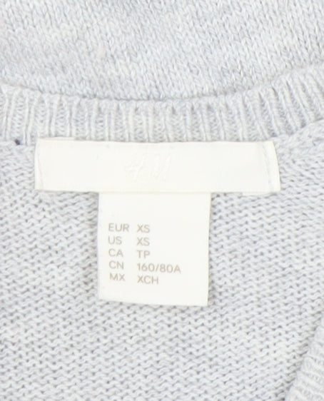 H&M Women’s Grey Knit Pullover Jumper, XS