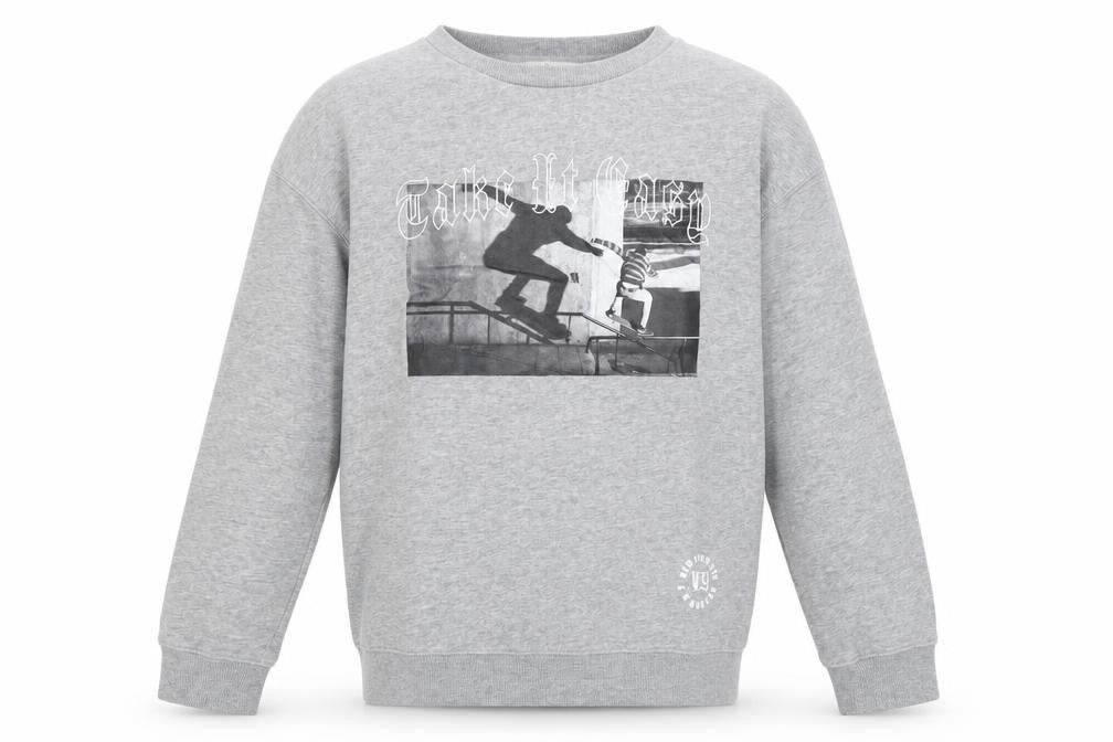 H&M Boys Grey Skateboarding Graphic Sweatshirt 12-13 Years