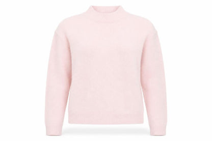 Front view of Select Women's Pink Mock Neck jumper - L