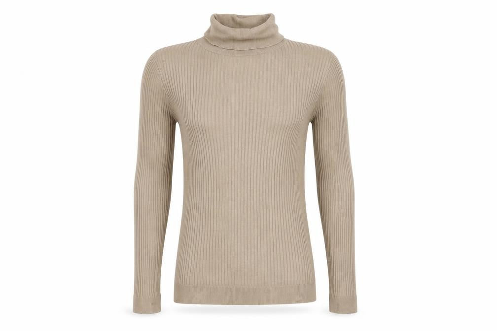 Topman Men's Beige Roll Neck Pullover M