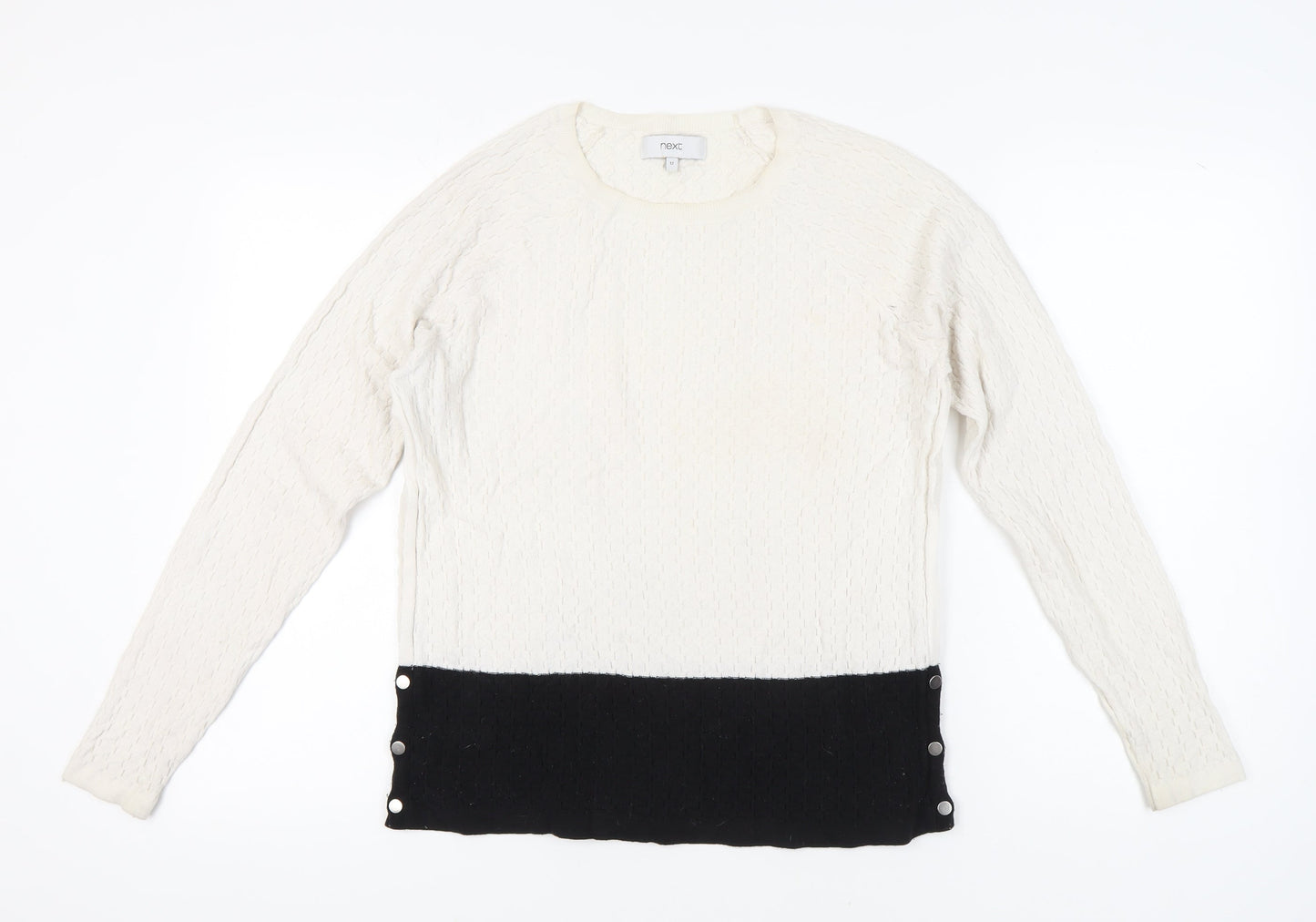 Next Women's Multicoloured Cable-Knit Pullover Jumper Size 12