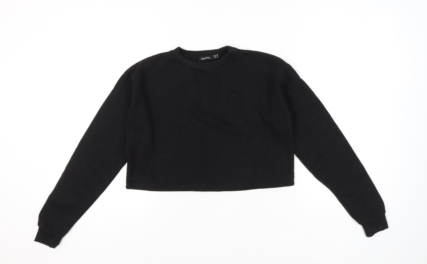 Boohoo Women's Black Pullover Sweatshirt UK Size 6