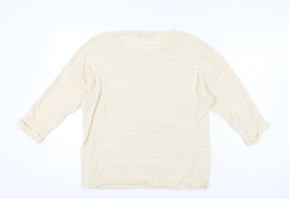 Dorothy Perkins Women's Beige Pullover Jumper Size 16