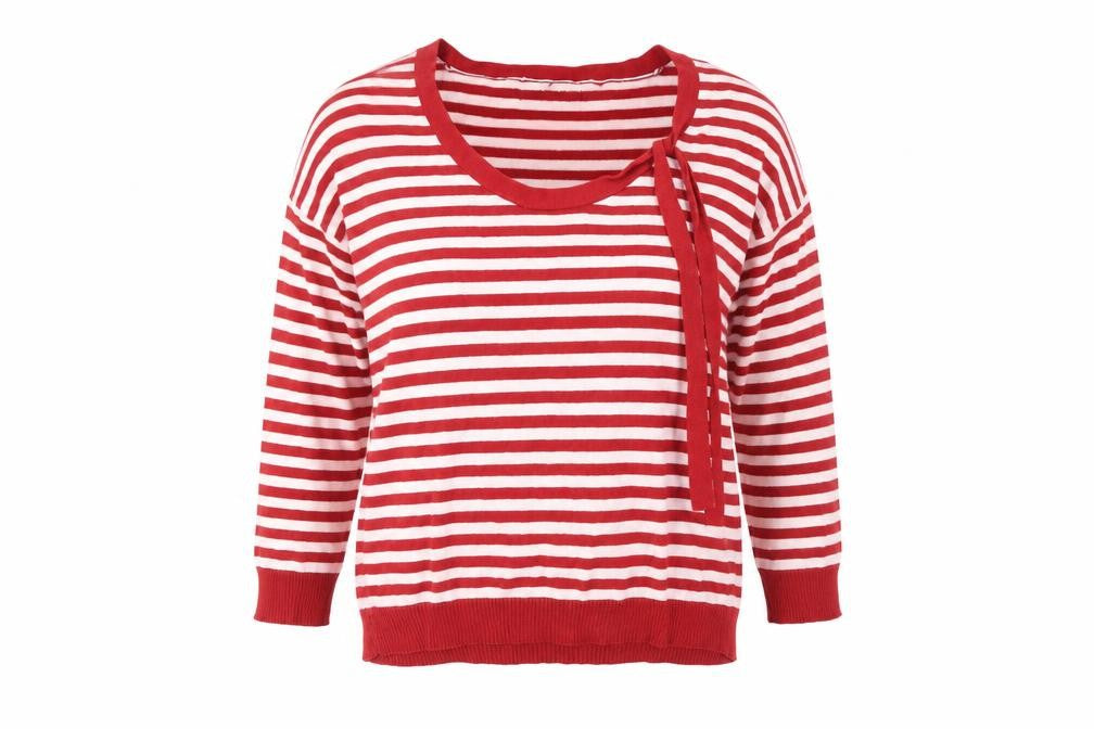 Springfield Women's Red Striped Pullover Jumper M