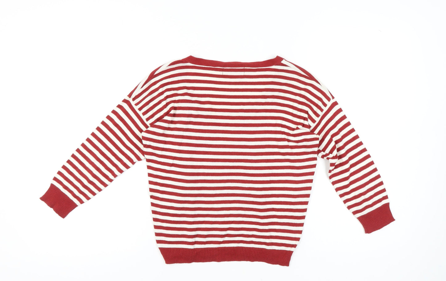 Springfield Women's Red Striped Pullover Jumper M