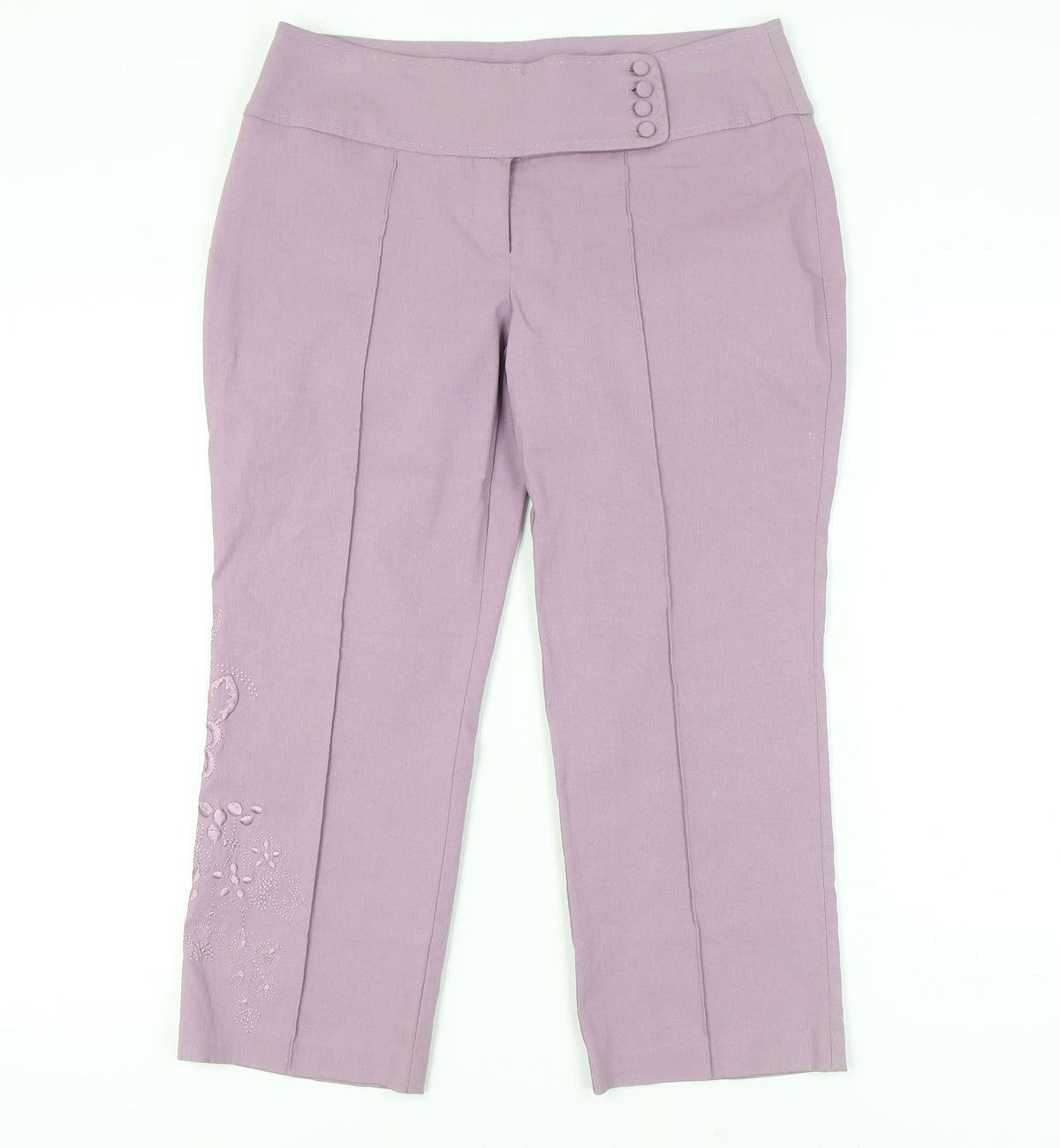 Spirit London Women's Purple Cropped Trousers Size 12