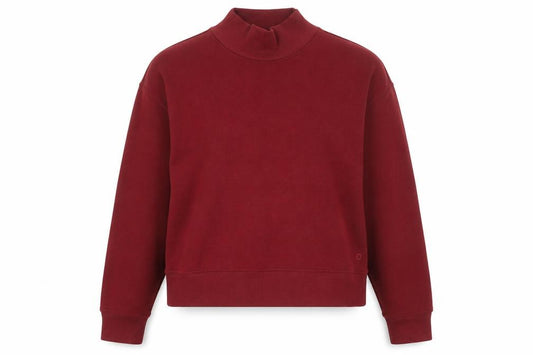 Marks and Spencer Women's Red Sweatshirt, Size 16, Mock Neck