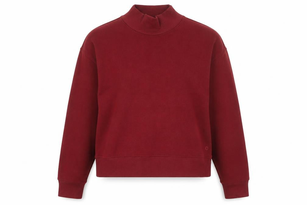 Marks & Spencer Women's Red Sweatshirt, Size 16, Mock Neck