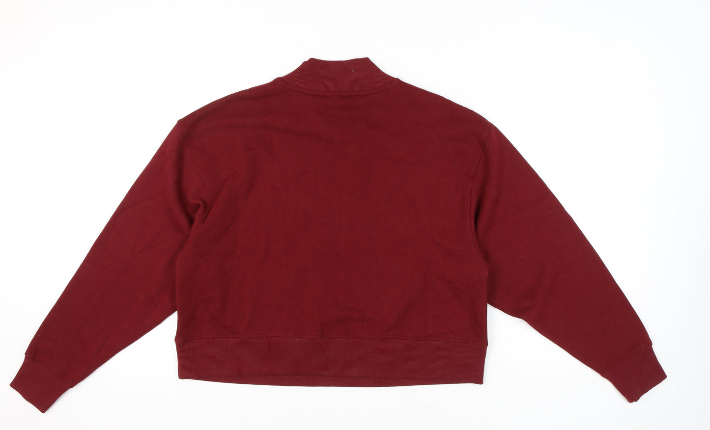 Marks and Spencer Women's Red Sweatshirt, Size 16, Mock Neck