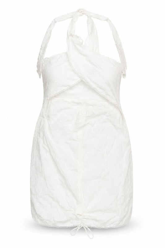 ASOS Design Women's White Halter Dress, Size 18