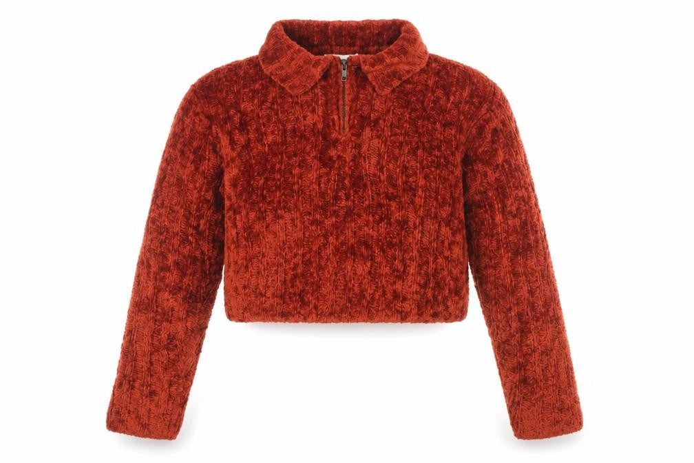 Charlotte Halton Women's Red Collared Full Zip Jumper S