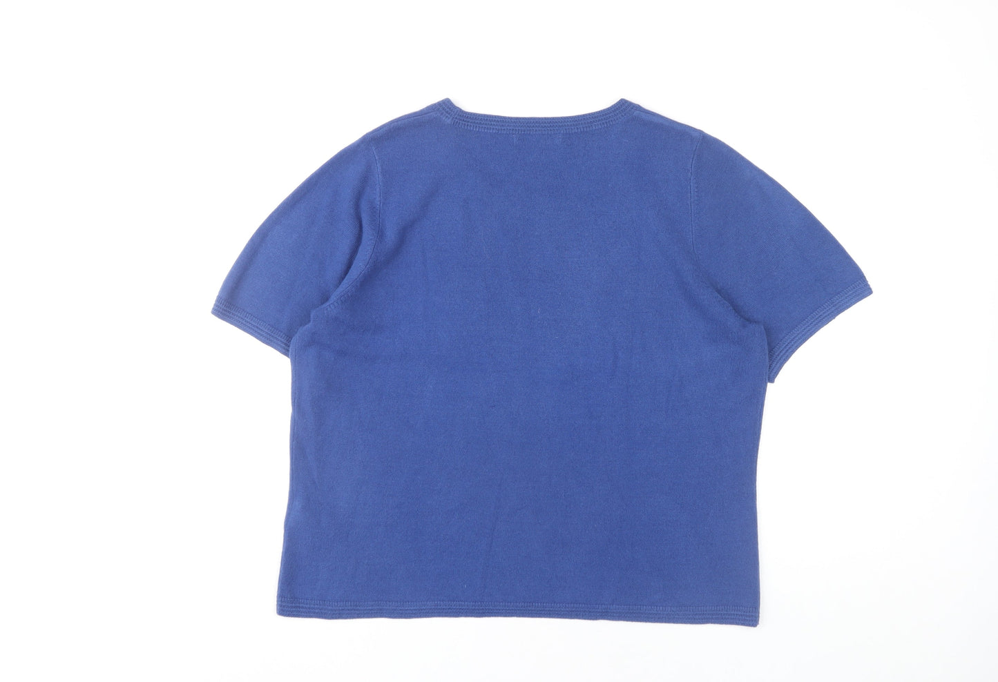 Marks and Spencer Women Blue Crew Neck Pullover Jumper Size 16